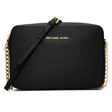 black michael kors crossbody with chain|michael kors black crossbody medium.